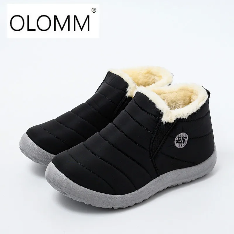 

Women Boots Ultralight Winter Shoes Women Ankle Botas Mujer Waterpoor Snow Boots Female Slip On Flat Casual Shoes Plush Footwear