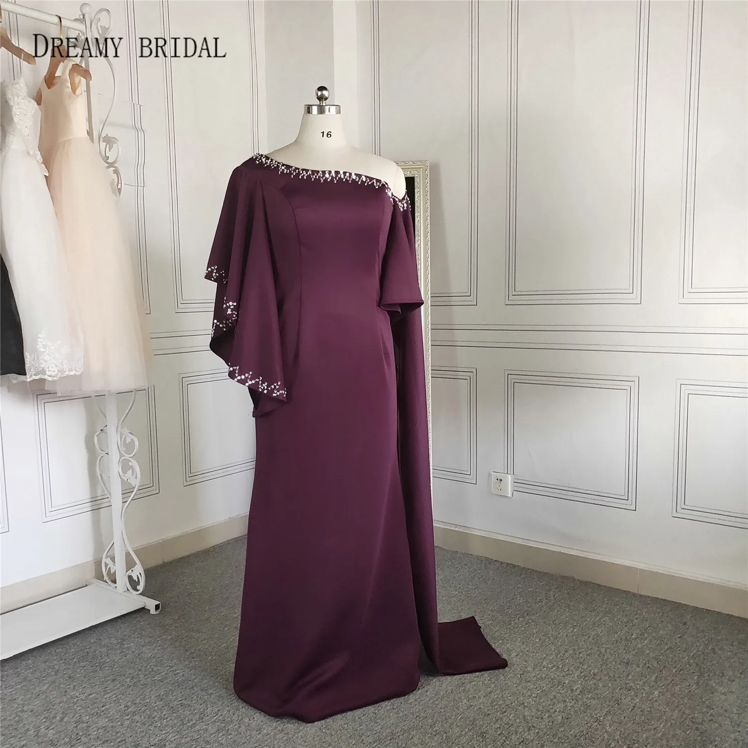 Dreamy Свадебные зеленые длинные вечерние платья расшитые бисером с блестками