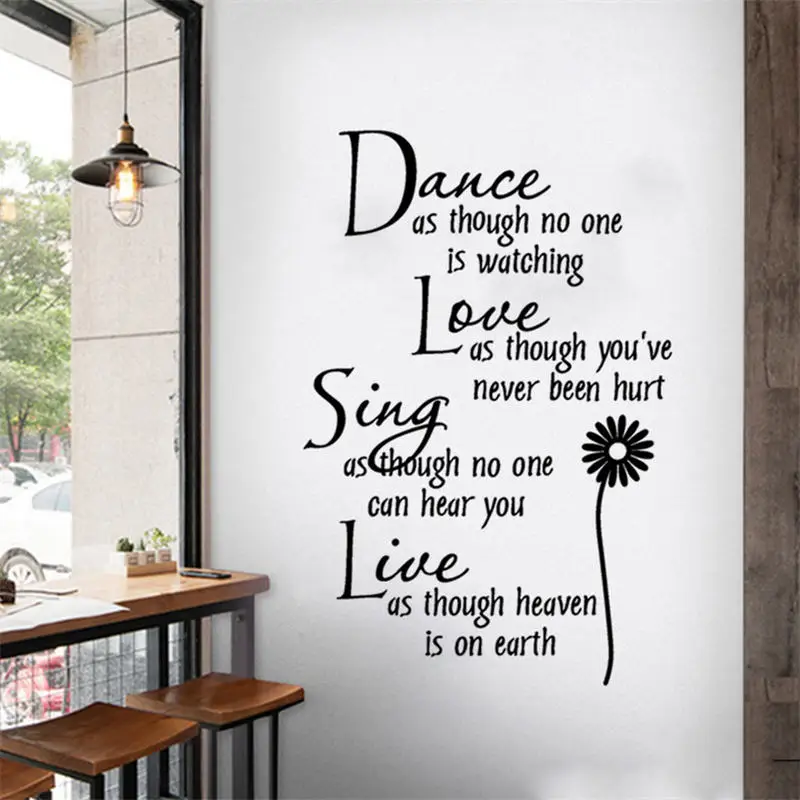 

Fashion Quote Word Removable Home Mural Wall Art Vinyl DIY Decal Decor Stickers Room Bedroom