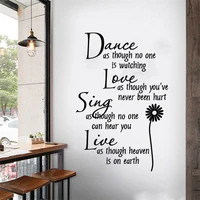 fashion quote word removable home mural wall art vinyl diy decal decor stickers room bedroom