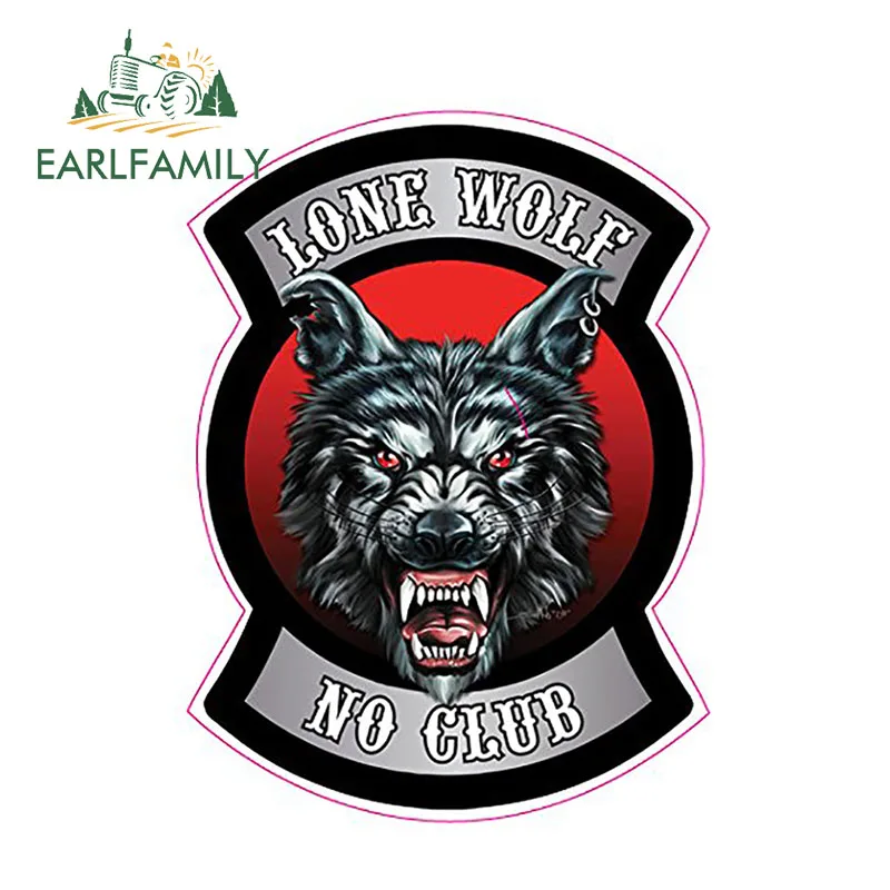 EARLFAMILY 13 см x 9 5 Одинокий волк без клубный стикер забавные автомобильные наклейки