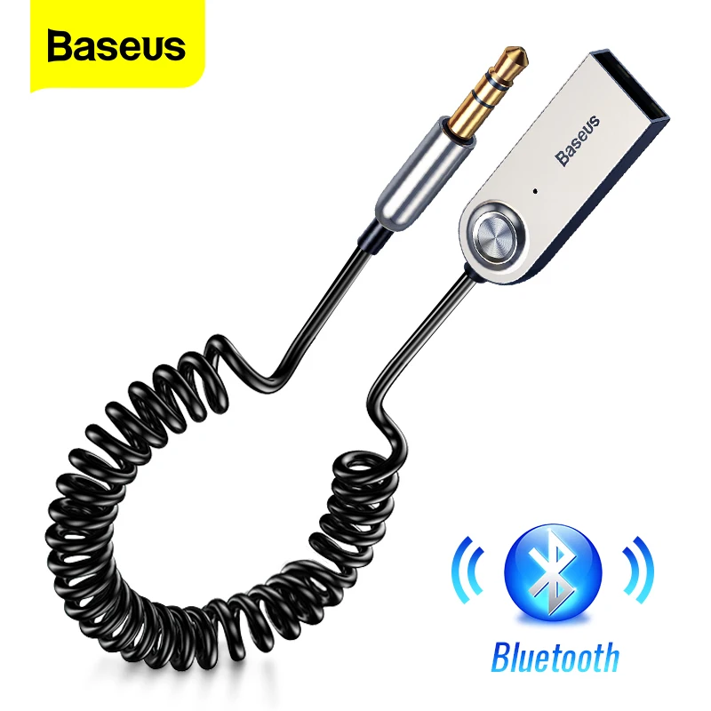  Baseus Aux Bluetooth Adapter Dongle Cable For Car 3.5mm Jack Aux Bluetooth 5.0 4.2 4.0 Receiver Speaker Audio Music Transmitter 