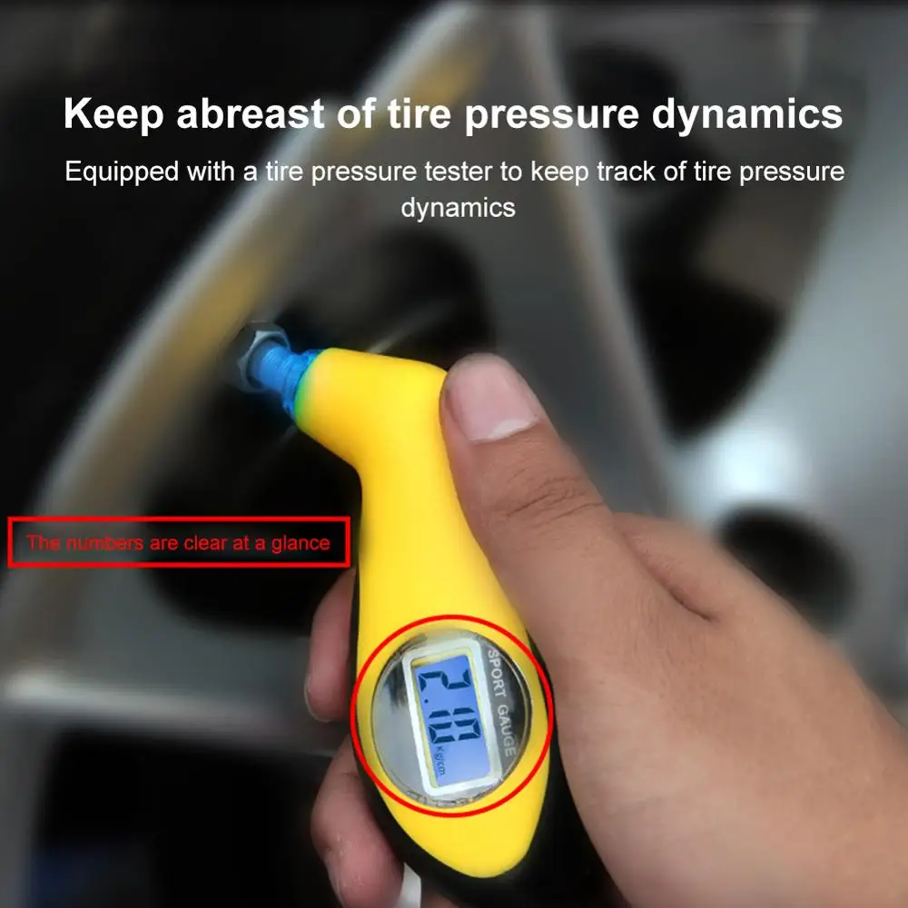 Новейший измеритель давления воздуха в шинах электронный цифровой ЖК дисплей