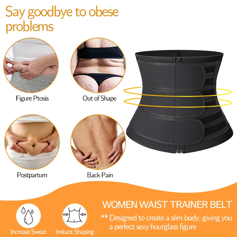 Корсет с функцией тренажера талии 3 Сжатия Триммер пояс сауна пот пояса для Для