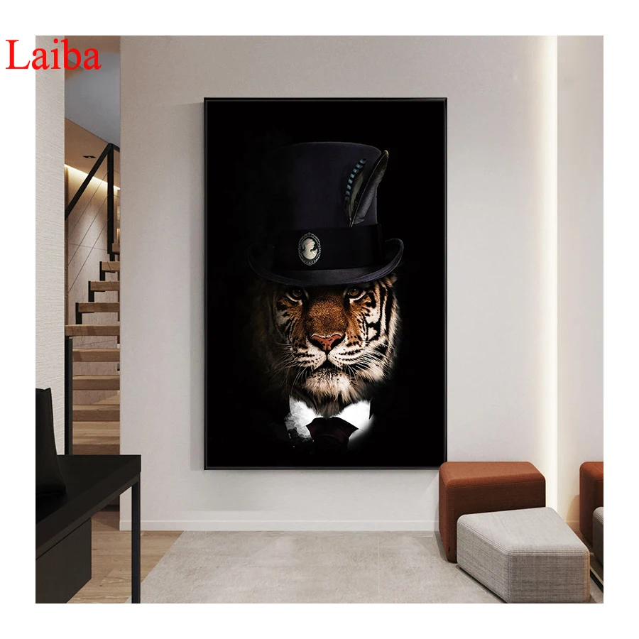 

5D DIY Diamond PaintingModern art animal, tiger cross stitch full square/round diamond embroidery mosaic painting