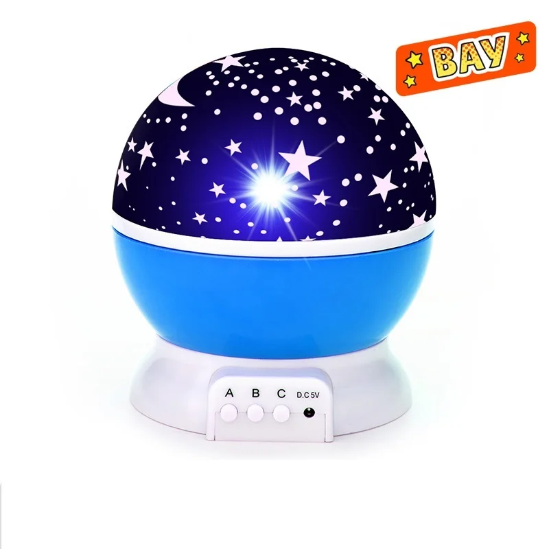 

Star Projector Lamp Children Bedroom LED Night Light Baby Lamp Decor Rotating Starry Nursery Moon Galaxy Projector Table Lamp