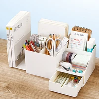 2in1 pen holder desk organizer stationery desk pencil holder book stand for pen organizers bookend school pencil case for office