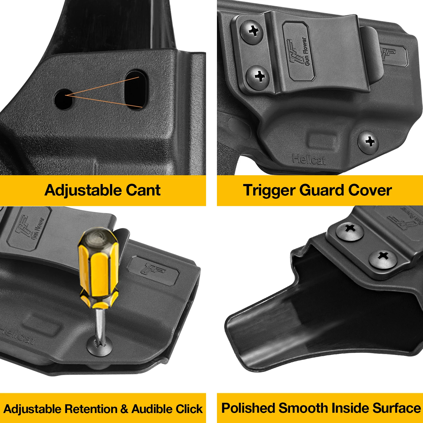 Пистолет и цветок Спрингфилд хеллкэт внутри пояса Полимерная Кобура консилт