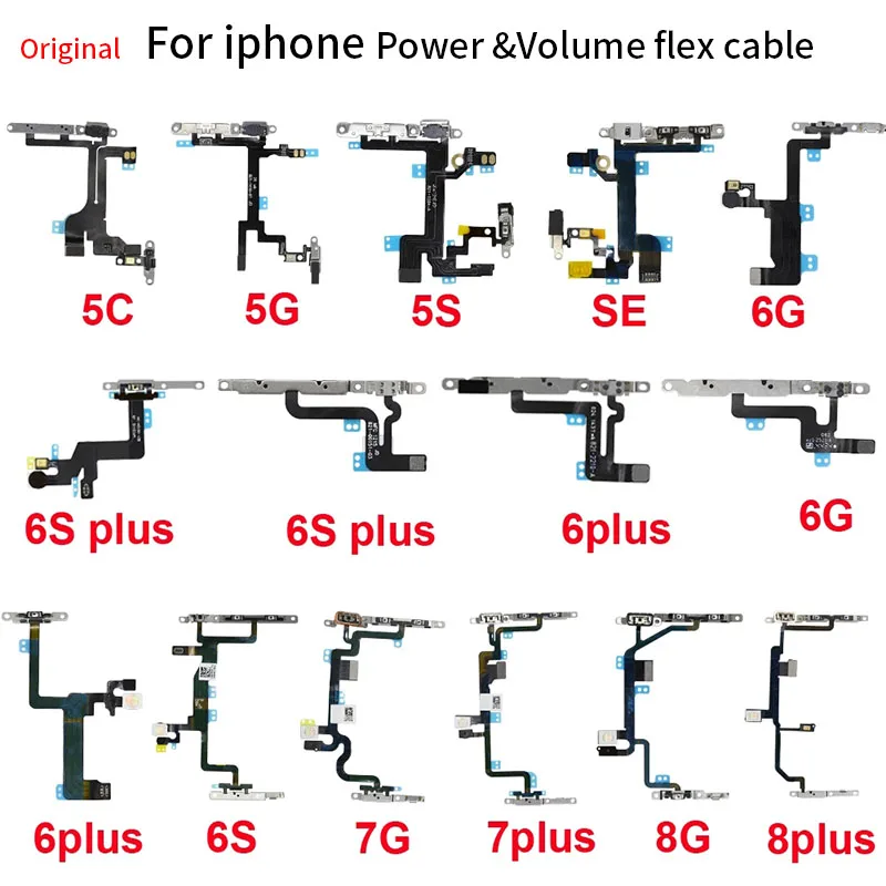 Для iphone 5G 5S 5C 6G 6S 6P 6SP 7G 7P 8G 8P Кнопка питания гибкий ленточный кабель Замена |