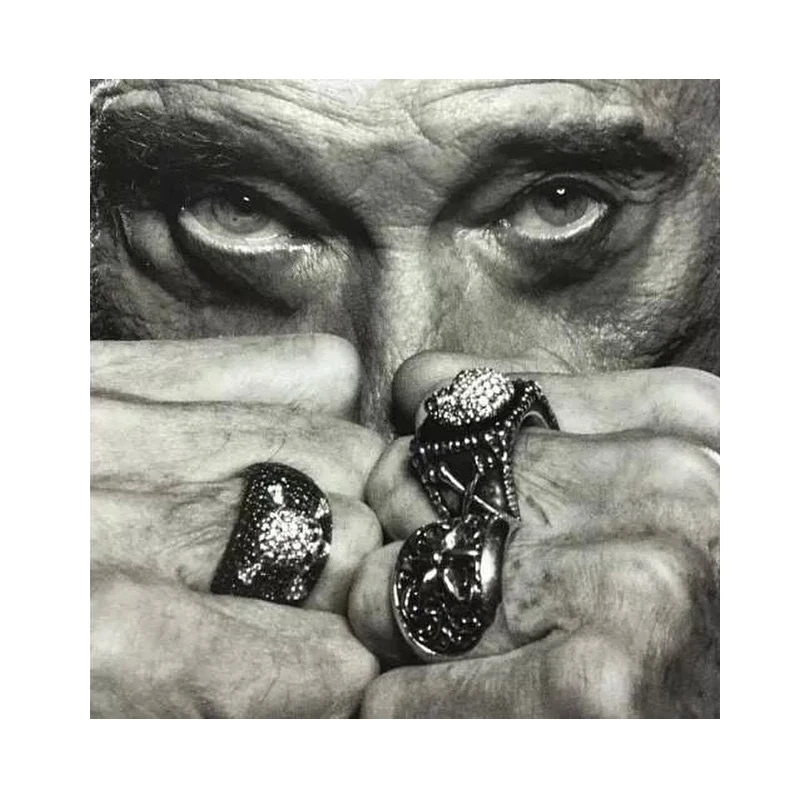 Нержавеющая сталь в стиле хип хоп дрель палец кольцо панк рок Джонни Холлидей