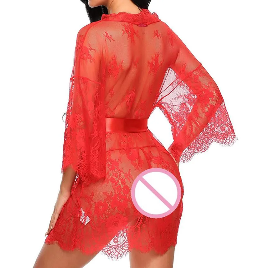 Женское сексуальное нижнее белье халат Babydoll пижамы Нижнее белье горячий кружевной эротичный открытый бюстгальтер Teddy сексуальные костюмы ночное белье трусы пояс* X