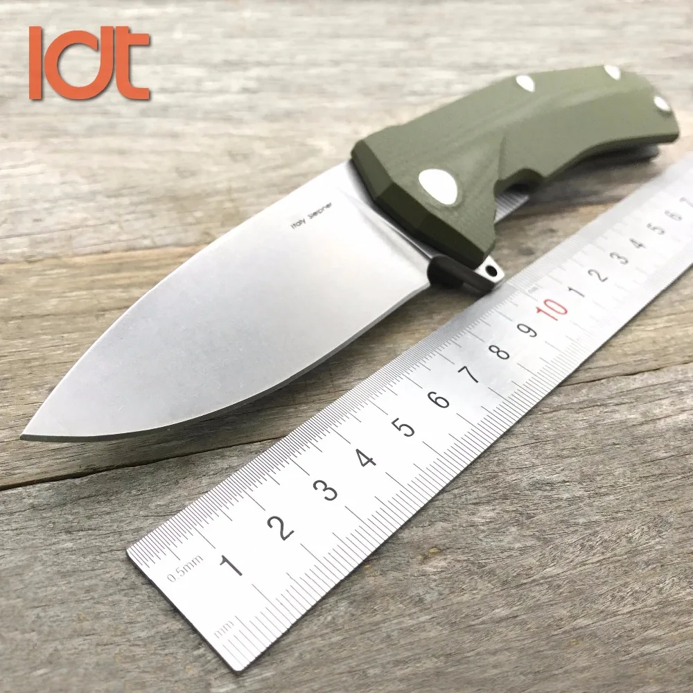 Green Handle LDT KUR, складные ножи, клипса, лезвие Sleipner G10, ручка, нож, шариковый подшипник, тактический, для кемпинга, выживания, охоты, карманный нож, инструмент для повседневного использования - Цвет: Green Handle