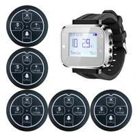 restaurant pager wireless calling system 1 watch receiver waiter watches 5 call button customer service