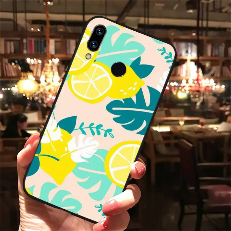 

Summer green leaves fruit Phone Case For Xiaomi Redmi note Mi Huawei honor P smart 8 9 10 S T 20 30 40 lite Pro x