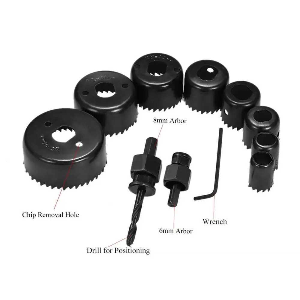 

11pcs/16pcs Hole Saw Cutting Set Kit Drilling Tool Wood Metal Cutter Mandrels Saws Core Drill Bits Woodworking