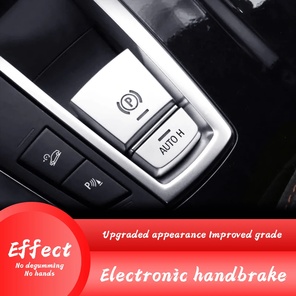 

Electronic Handbrake P Button Cover Trim For BMW F10 F02 5 Series Old Style AUTO Panel Plastic Silver Cap Switch Chrome Stickers