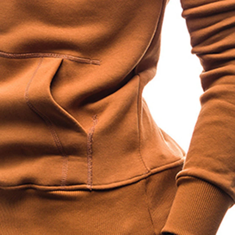 

Hoodies Men 2021 Autumn Fashion Br Pullover Solid Color Turtleneck Sweatshirt Men's Tracksuits Moleton S-XXL
