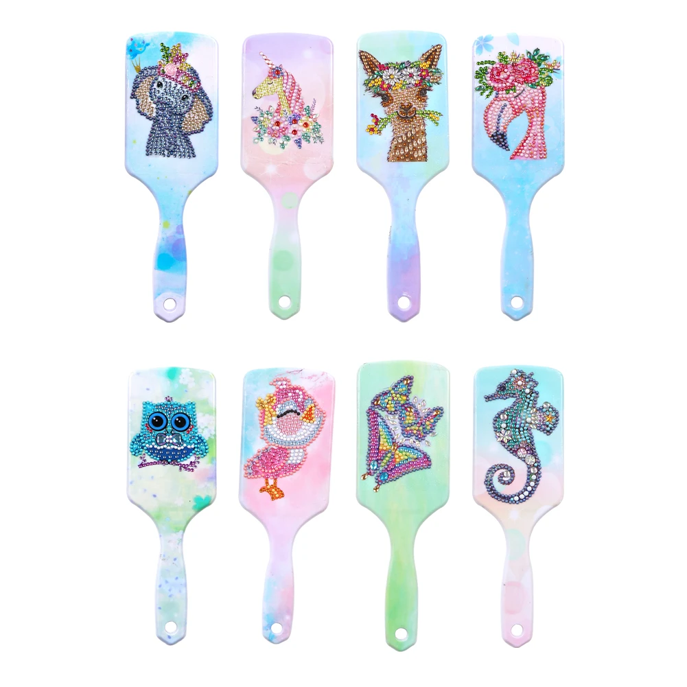 

DIY Diamond Painting Animal Air Cushion Comb Resin Diamond Painting Kit Mosaic Rhinestone Comb Special Shaped Diamond Craft Gift