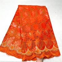 african bazin riche fabric with brode latest fashion embroidery bazin lace fabric with net lace 2 5 yards 2l073104