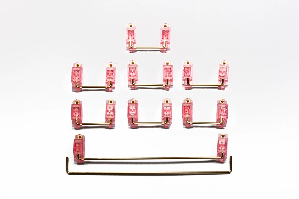 Pink 104 Plus BT x1 Everglide розовый прозрачный позолоченный Pcb винт в стабилизатор для пользовательской механической клавиатуры gh60 xd64 xd84 6.25x 2x 7x xd87 - Цвет: Pink 104 Plus BT x1