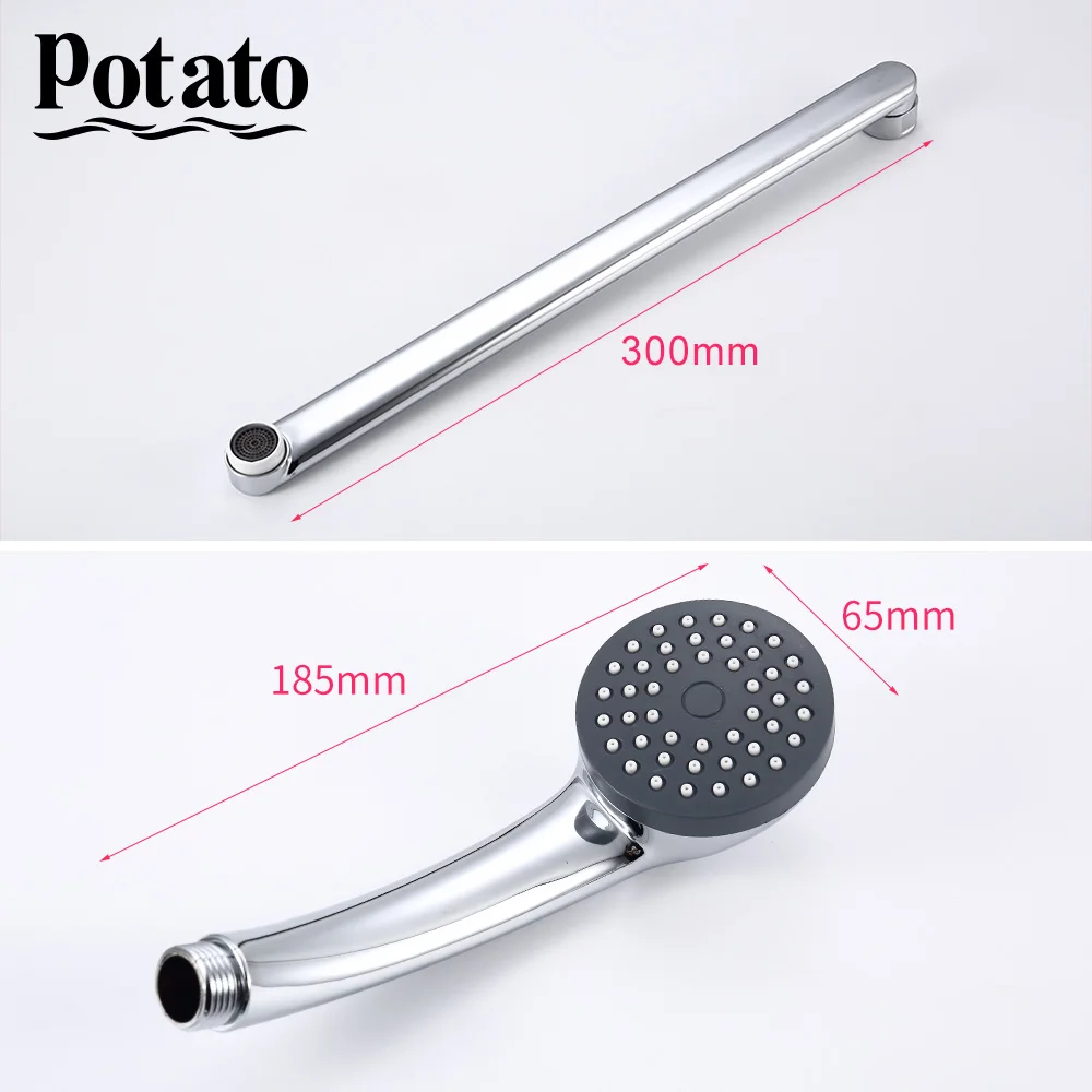 potato bathroom faucets economic type cheap tap wall mounted hot and cold water faucet for bathroom with shower head p21214 free global shipping