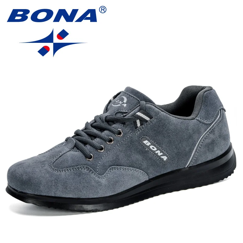 Кроссовки BONA мужские легкие прогулочная обувь на шнуровке уличные спортивные|man