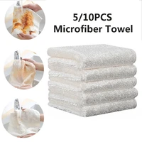 natural bamboo microfiber towel thickened kitchen towels scouring pad dish easy to clean bathroom rags dishcloth for kitchen