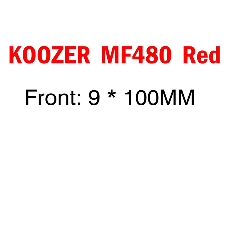 KOOZER MF480 передняя, Задняя Ступица набор 2/4 подшипники 24T трещотка 32 отверстия быстросъемные через ось горный велосипед ступицы для 8 9 10 11S - Цвет: Red 9x100mm front