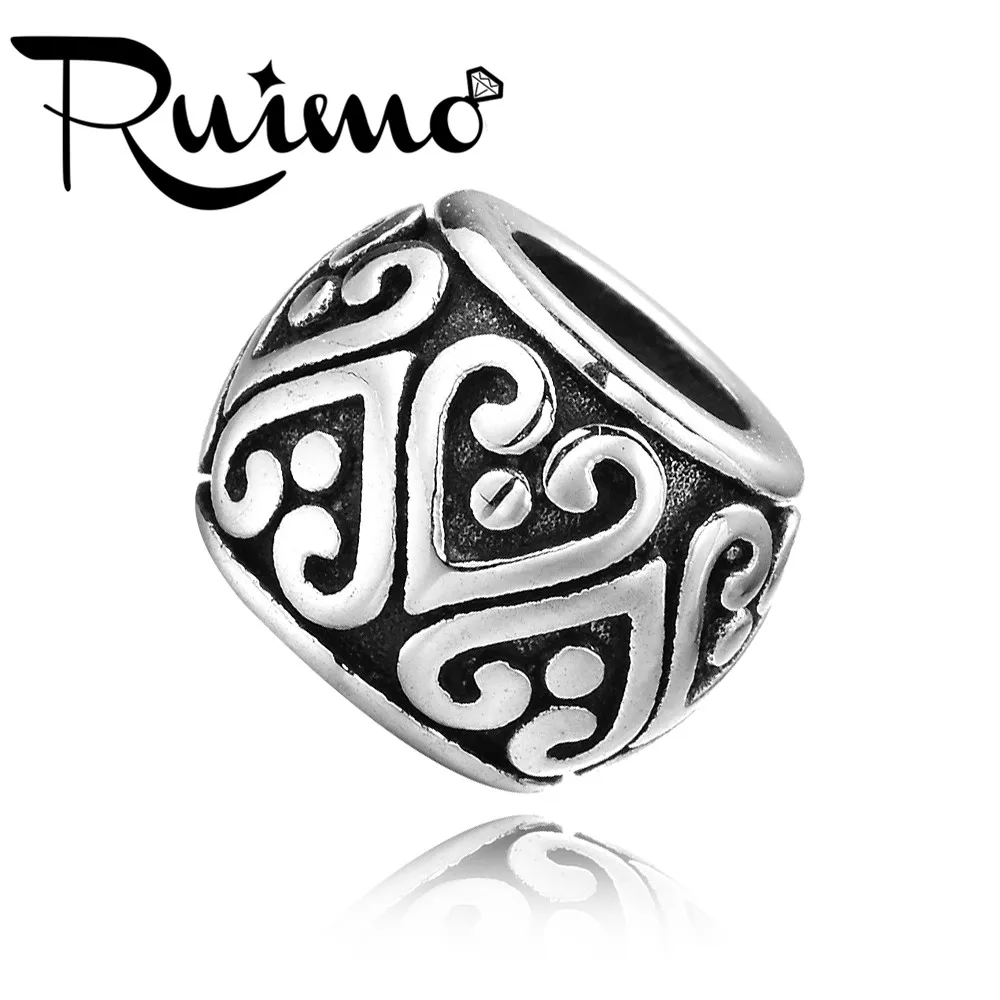 Бусины шармы из нержавеющей стали для браслета 5 мм|Бусины| |