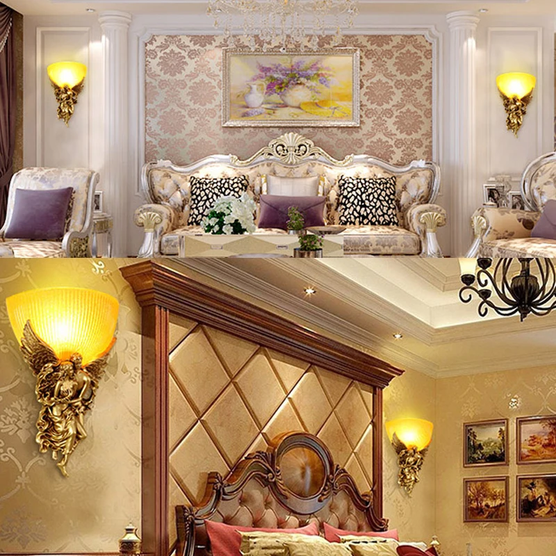 Ретро Ангел любителей настенный светильник светодиодный ing светильники Гостиная