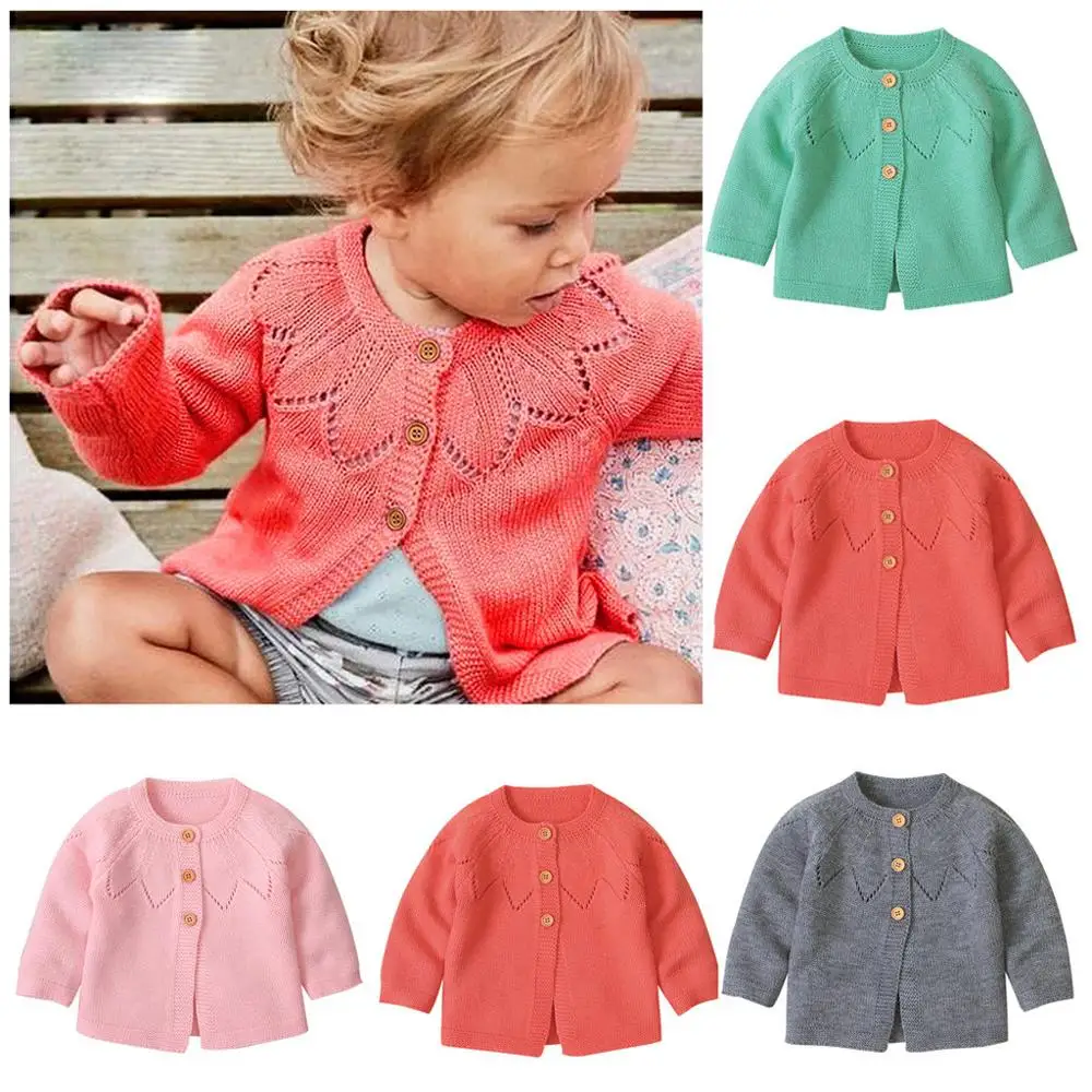 2019 для маленьких девочек пальто-кардиган детский свитер пуловер на весну-Осенние