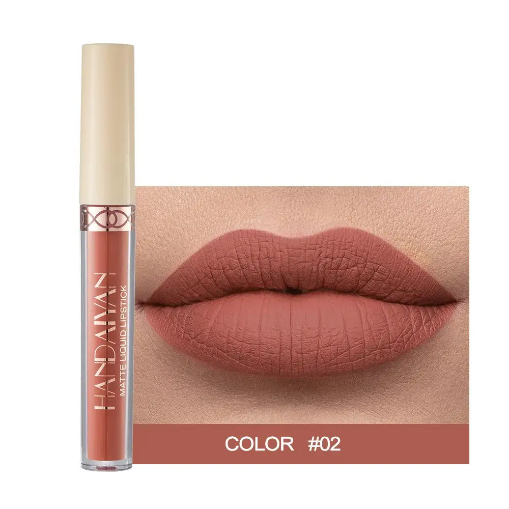 

HANDAIYAN Waterproof Velvet Matte Lipstick Professional Silky Lasting Natural Lip Gloss Not Stick Cup Lip Makeup Cosmetics TSLM1