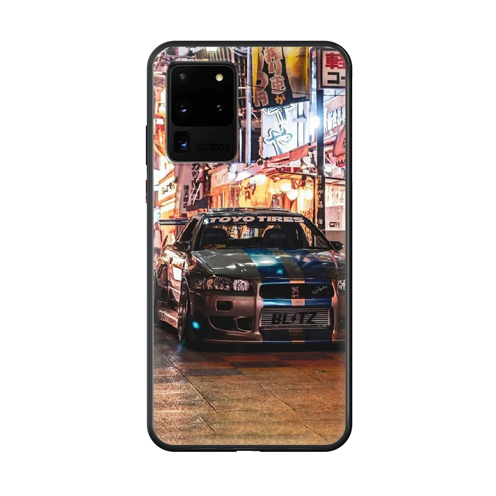 

Sport car GTR Fashion Phone Case cover hull For SamSung Galaxy S 5 6 7 8 9 10 20 Edge Plus E Lite Ultra black cover tpu bumper