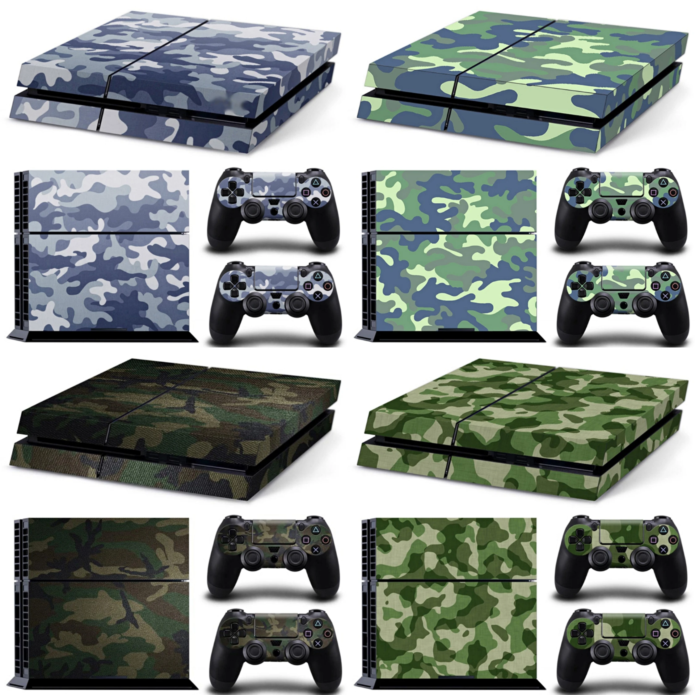 Камуфляжная наклейка для консоли PS4 Виниловая