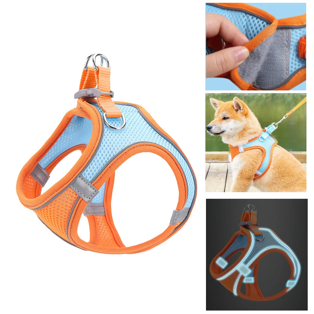 

Светоотражающая нейлоновая шлейка для собак, Регулируемый жилет среднего и большого размера для собак, для прогулок и бега