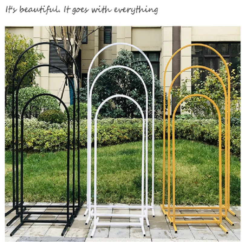 

Красивые свадебные арки, железные трубы, n-образные цветочные стойки, 1 набор = 3 шт., свадебные металлические реквизиты, фоновые искусственны...