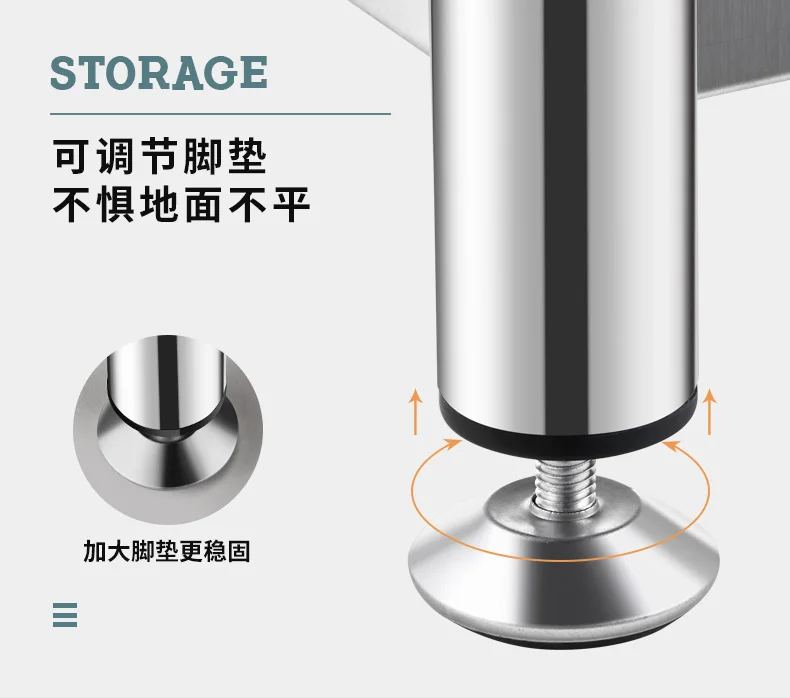 

Stainless steel kitchen rack landing multi-layer storage rack home space microwave oven shelf storage rack