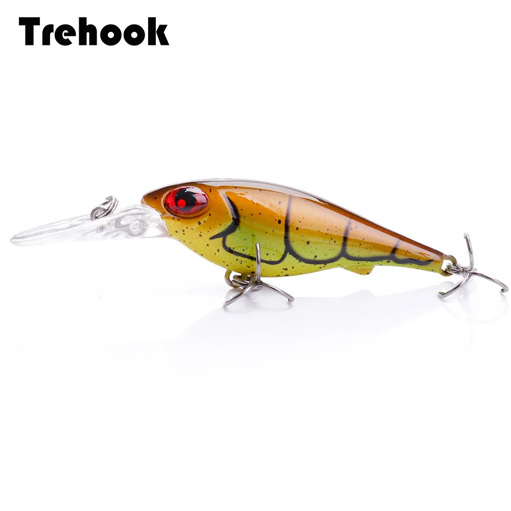 TREHOOK 5 4 см г плавающие воблеры черные гольян рыболовные приманки искусственные
