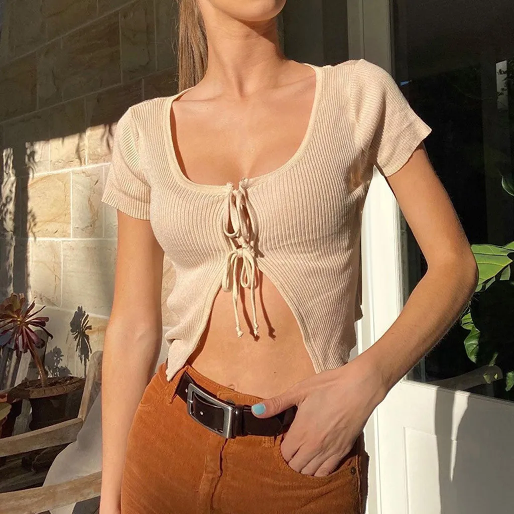 

Летние женские топы с бретельками, стильная женская обувь, на шнуровке, Женская безрукавка с дырявым узором бретели на полях Топы футболки М...