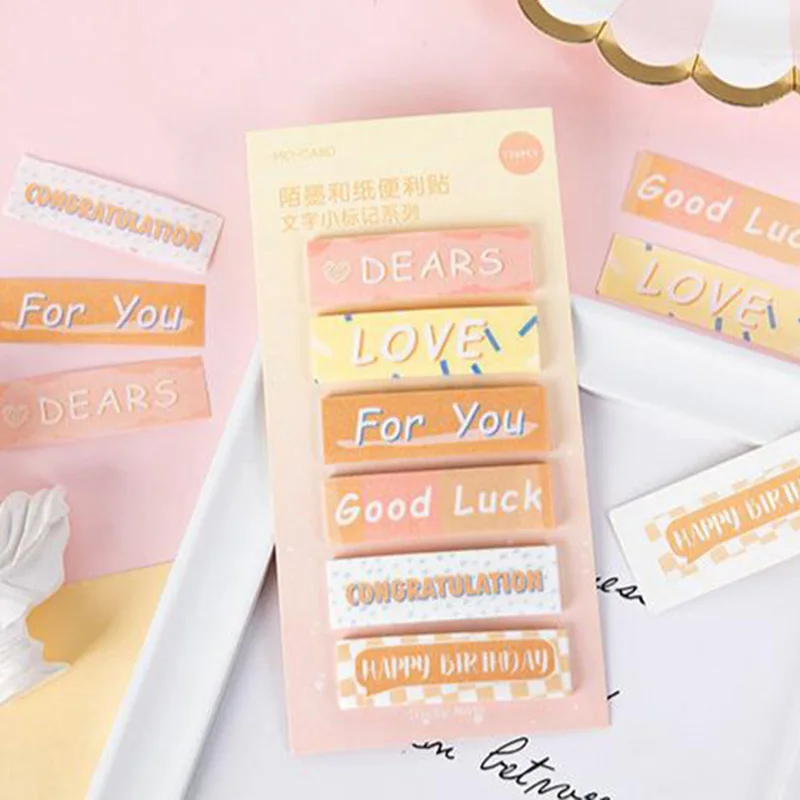 Наклейки для журнала с надписью Good Luck|Блокноты| |