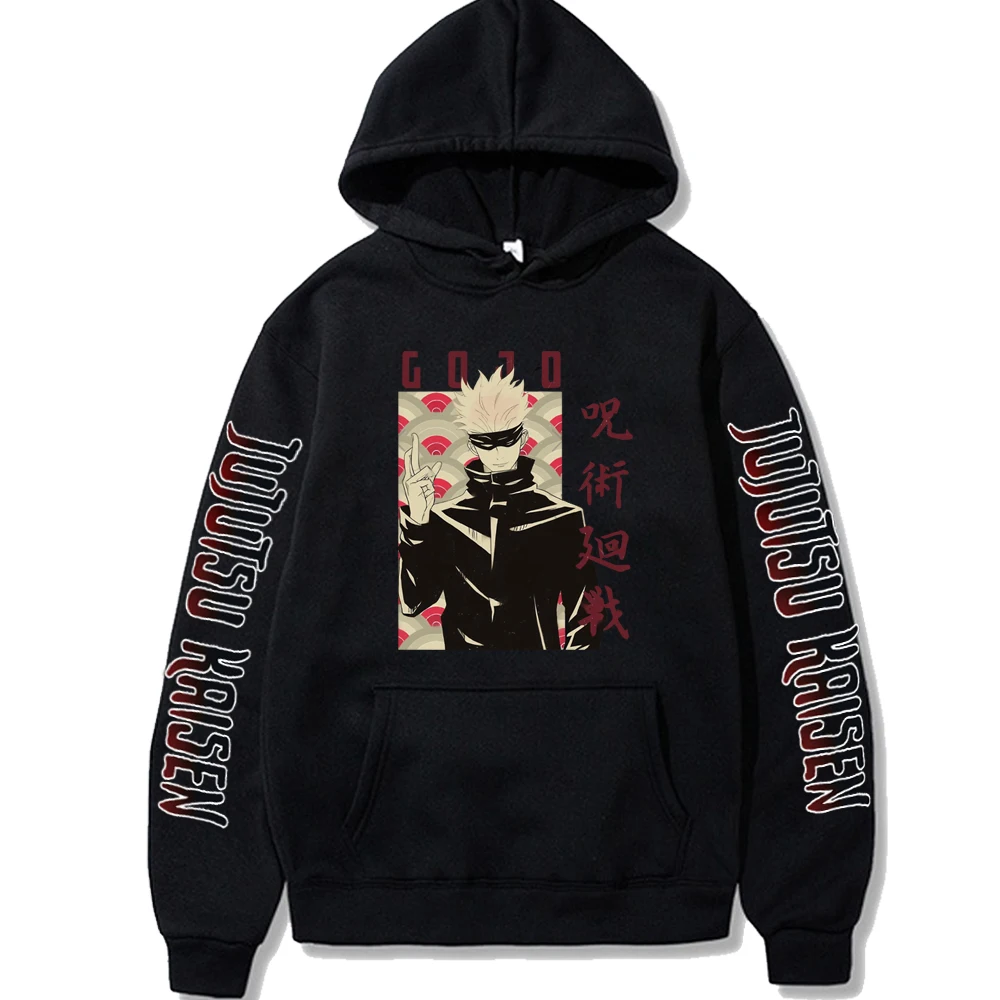 

2021 Jujutsu Kaisen Hoodie Anime Pullovers Oversize Long Sleeves Hip Hop Autumn Man Clothes