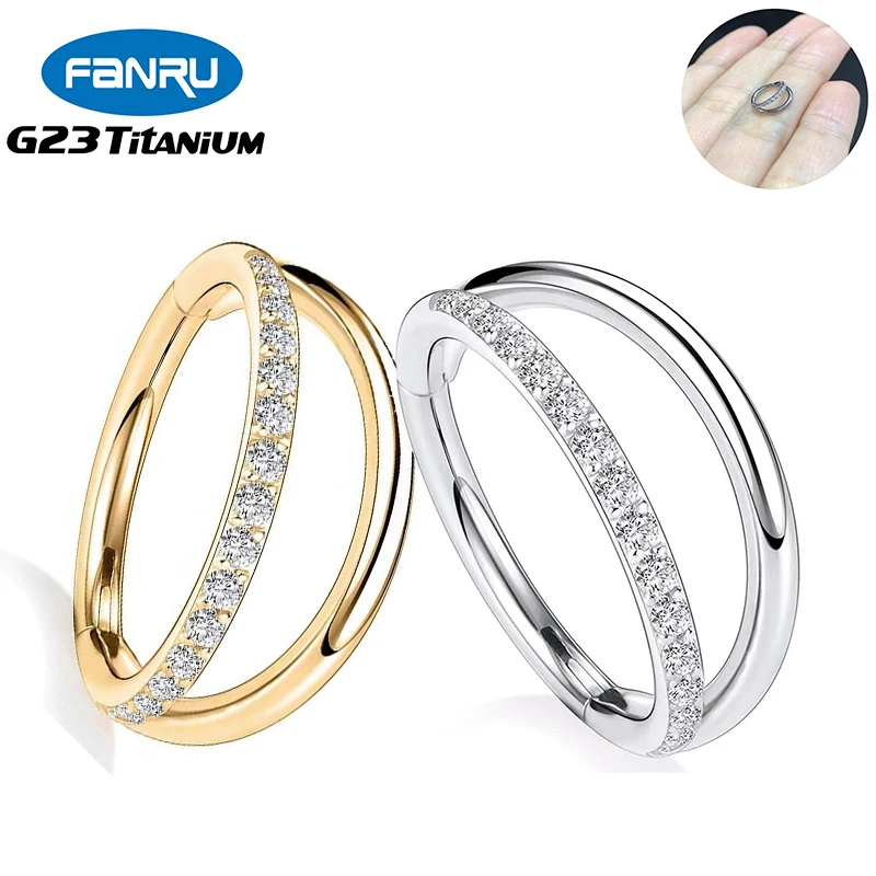 Серьга-Кольцо из титана G23 для пирсинга ювелирное украшение завитка ушной