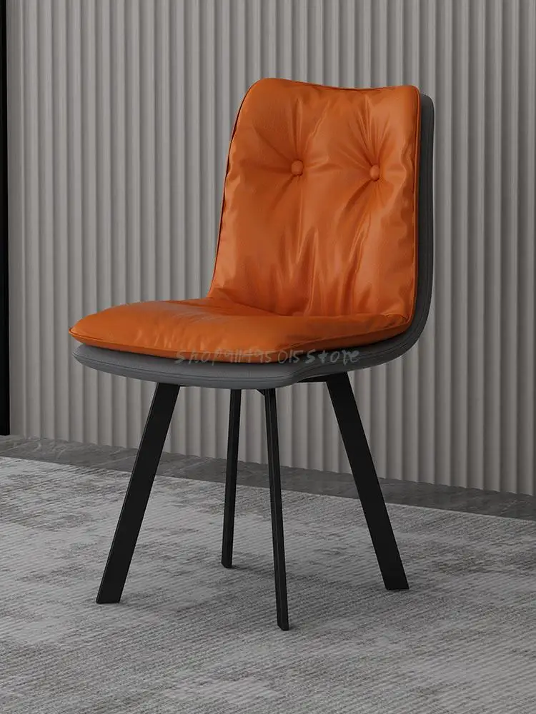 Nordic Dining Chair Home Backrest Simple Light Luxury Iron Stool Net Red Desk Restaurant Bedroom Hotel | Мебель
