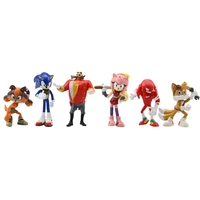 sonic 6pieceset doll anime figure toys 4st generation boom rare dr eggman shadow pvc toy for children characters gift 4 7cm