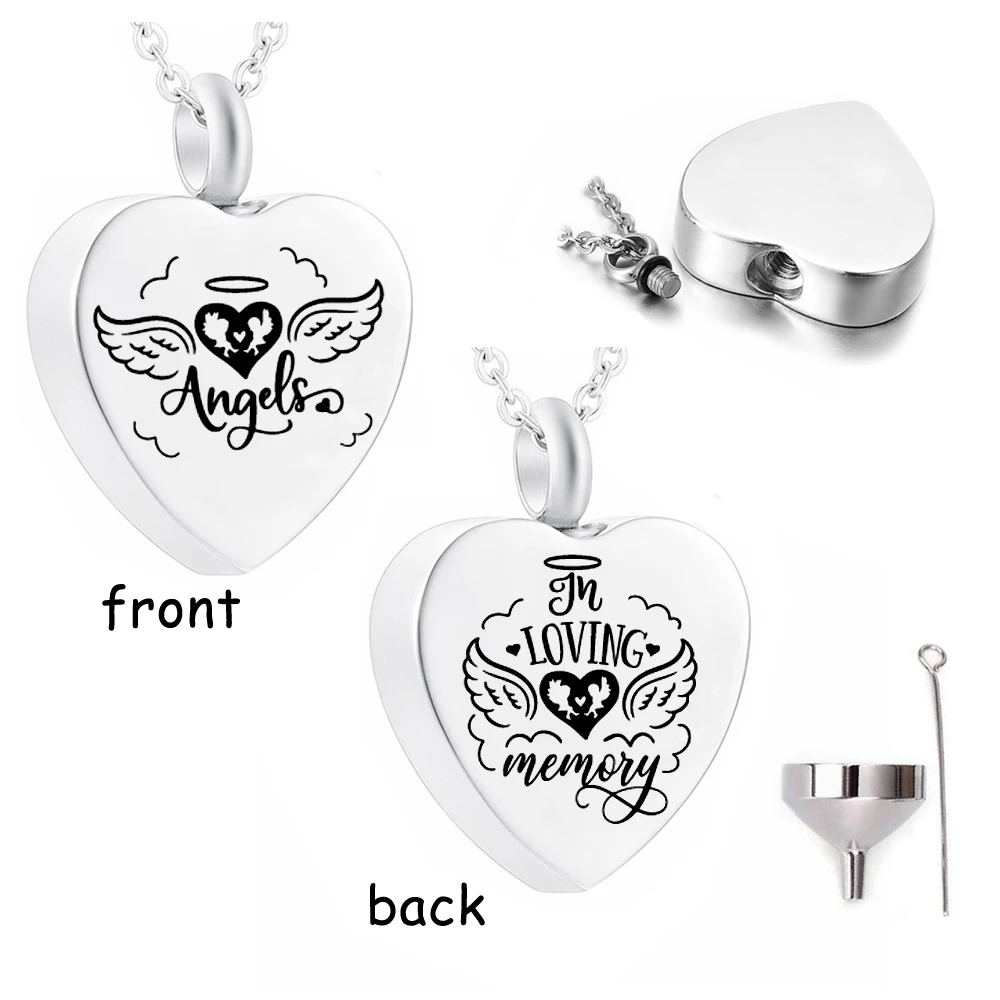 

В любящей памяти-«ангельские крылья» памятные ювелирные изделия фотоальбом для памяти любимого человека или прах питомца держатель