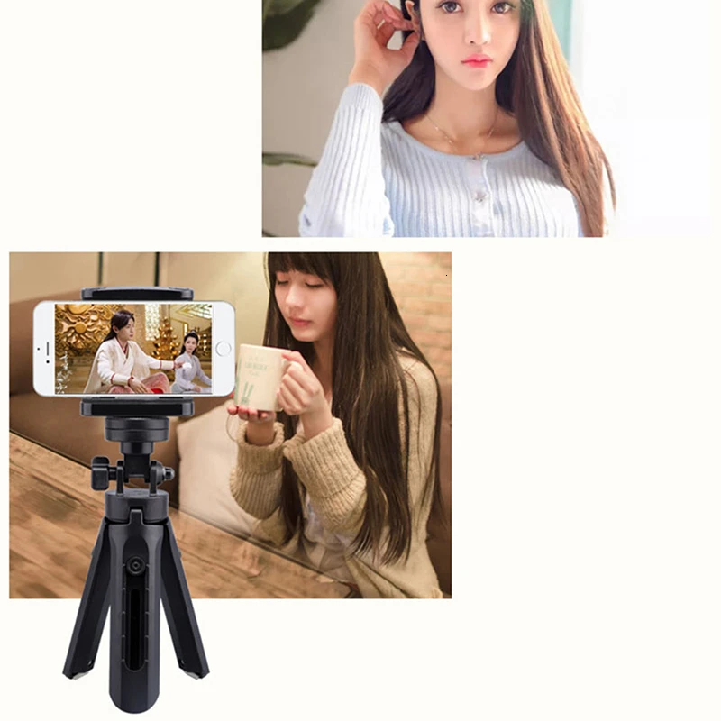 

2020 Phone Tripod Table Holder Portable Phone Holder Stand Support Rotation Desk Holder for iPhone xs max 11 pro max for Samsung