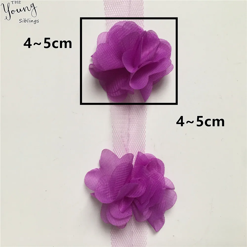 YL1564 Многоцветные цветы 1 ярд 3D шифоновые цветы кружевное платье украшение кружевная ткань аппликация отделка шитье принадлежности для рукоделия аксессуары - Цвет: YL1564