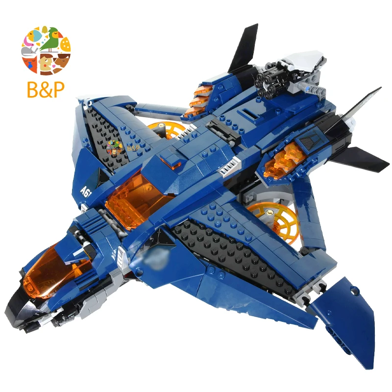 Новинка 2019 76126 872 шт Супер Герои серии Мстители Ultimate Quinjet Модель Строительный Блок