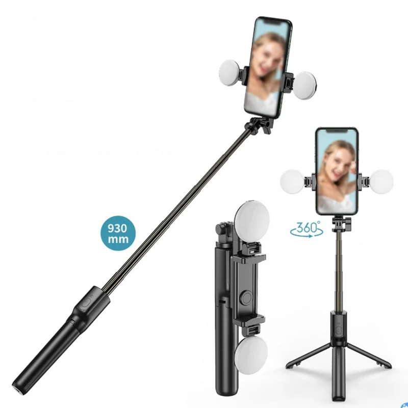 

Greatlizard универсальная палка для селфи с беспроводным Bluetooth подключением с кольцевой светильник на светодиодах складной штатив монопод штати...