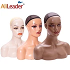 Голова-манекен Alileader Женская, с сеткой для волос, черная голова-манекен для париков, дешевый манекен